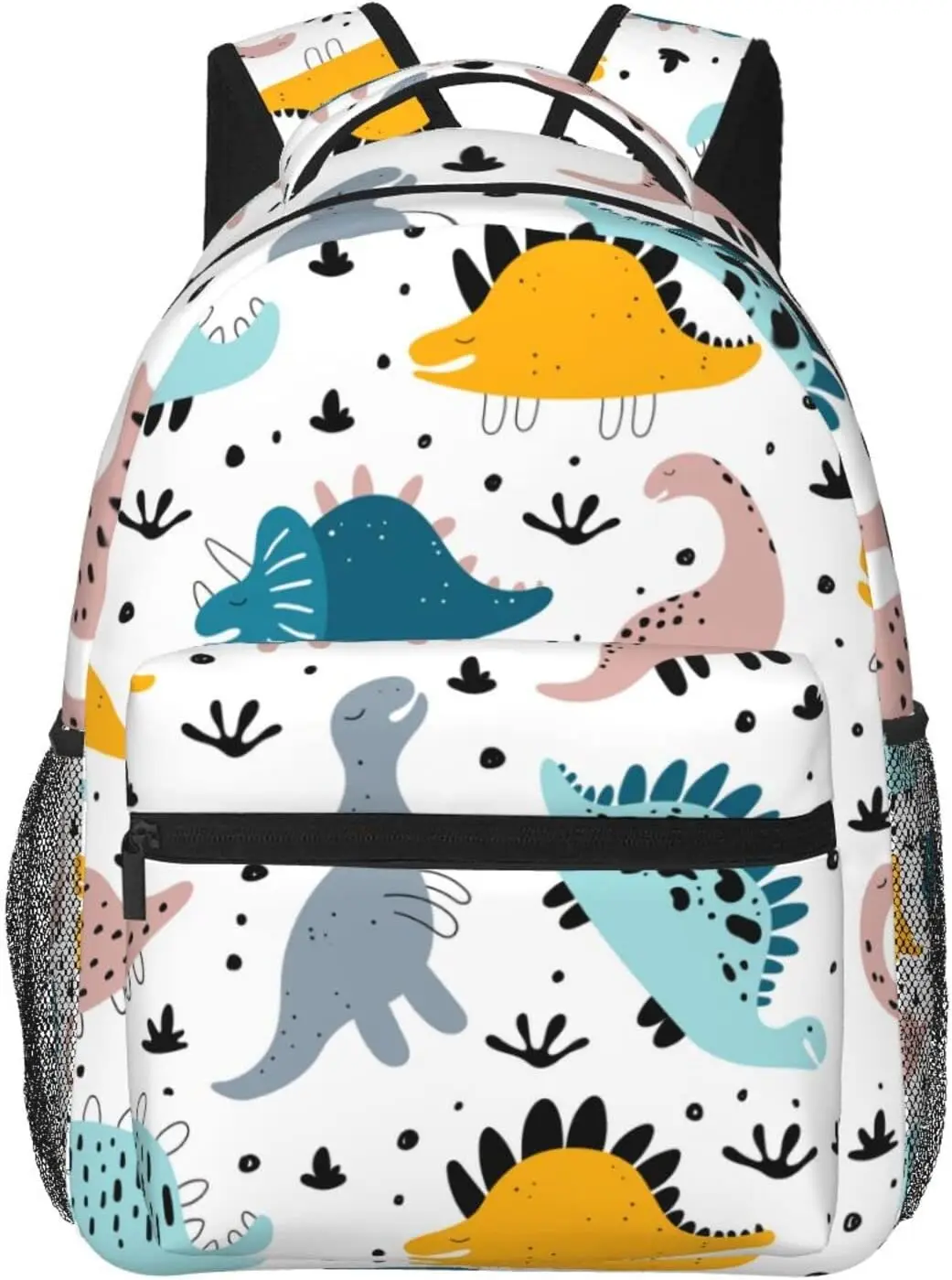 Color Dinosaurs Footprints Cute Pattern Stylish Casual Backpack Laptop Backpacks Computer Daypack For Work Business Travel