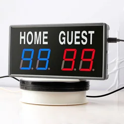 4-Digit LED Electronic Score Keeper Scoreboard with Remote for Basketball Ping Pong Table Tennis Scoreboard