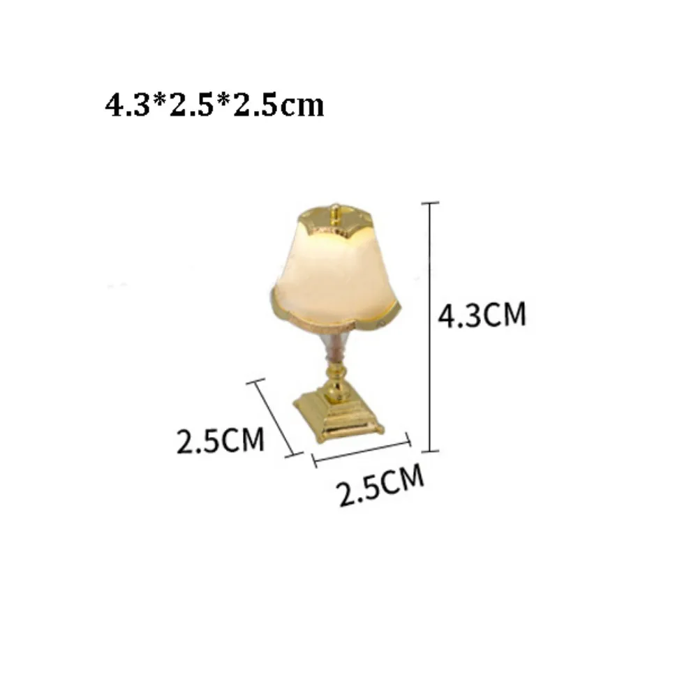 New 1:20 1:25 Lighting Table Lamp Mini Plastic Dollhouse Bedroom Lamp Dollhouse Miniatures Accessories Children Gift