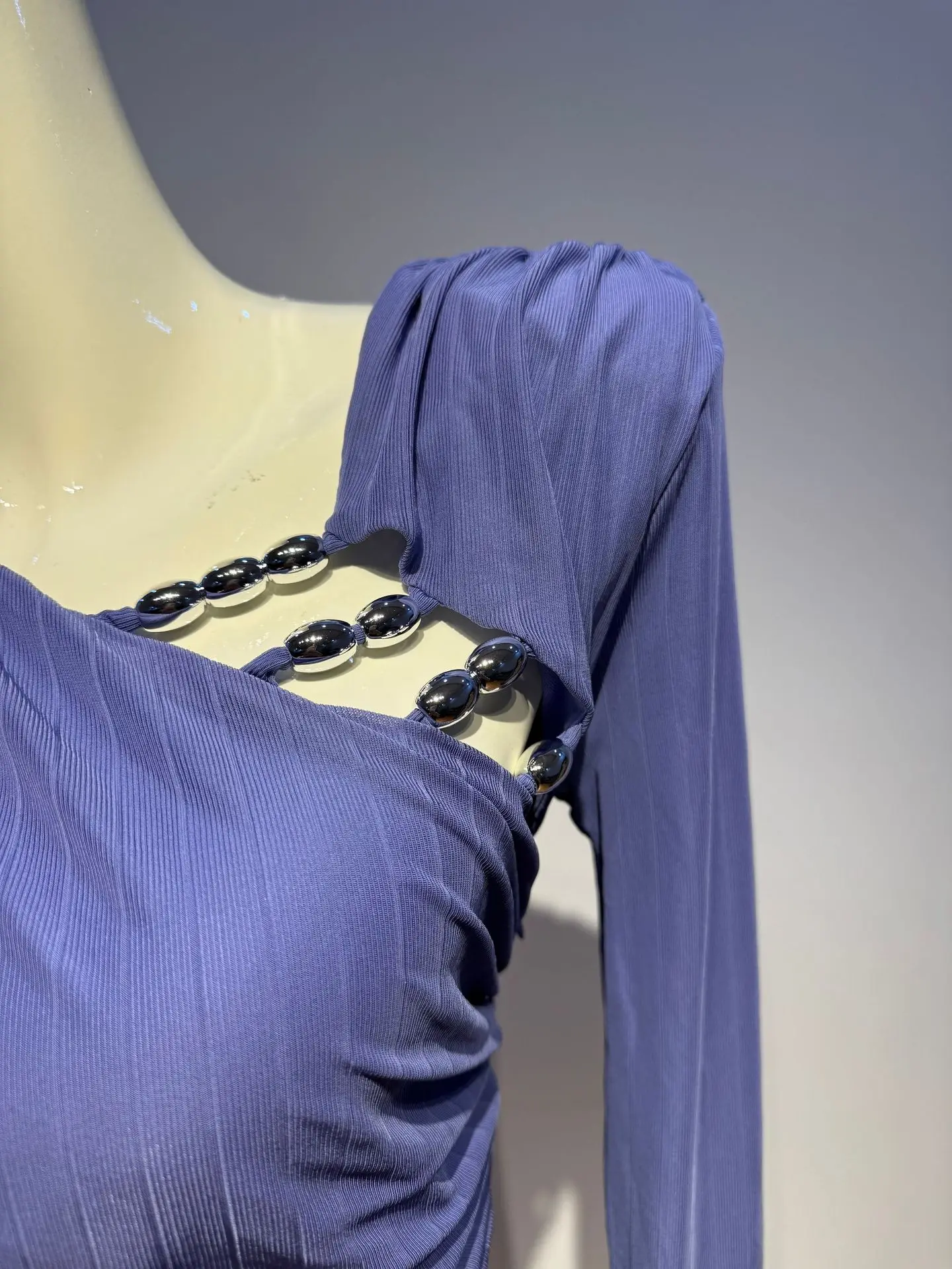 2026年 女性セレブ向け 高級セクシー ワンショルダー 長袖 カットアウト パープル ボディコン バンテージドレス エレガント イブニング クラブ パーティードレス