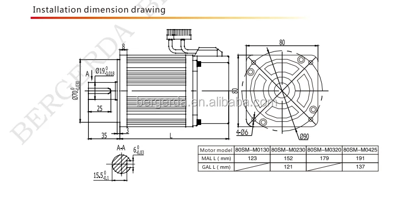 مرحلة واحدة رخيصة الثمن 40 مم شفة 0.05KW 0.16N.M محرك سيرفو وسائق