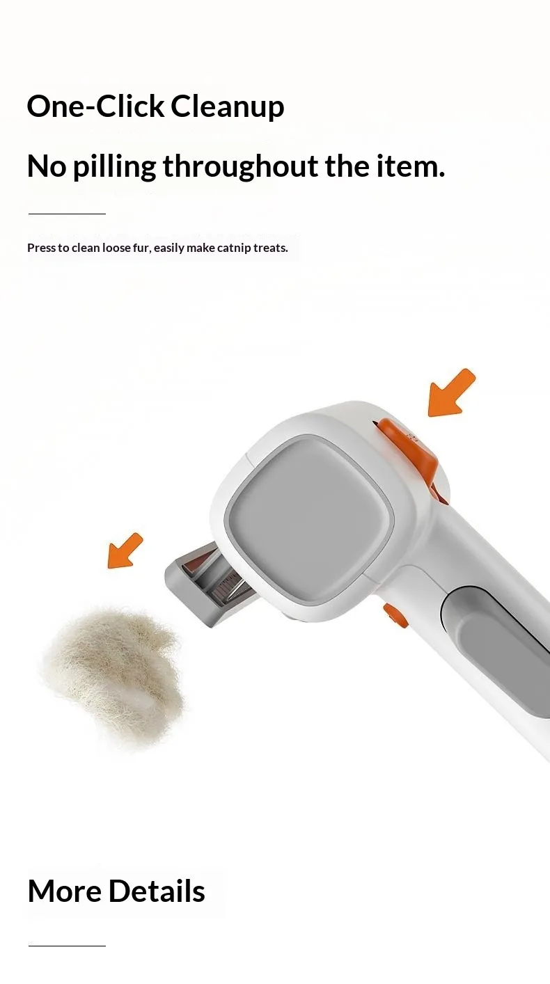 Petgravity 2-in-1 Entfilzungs- und Enthaarungskamm für Hunde und Katzen mit Drehbarem Stift und Sicherer 2mm Klinge für Einfache Haarentfernung – Detail 6