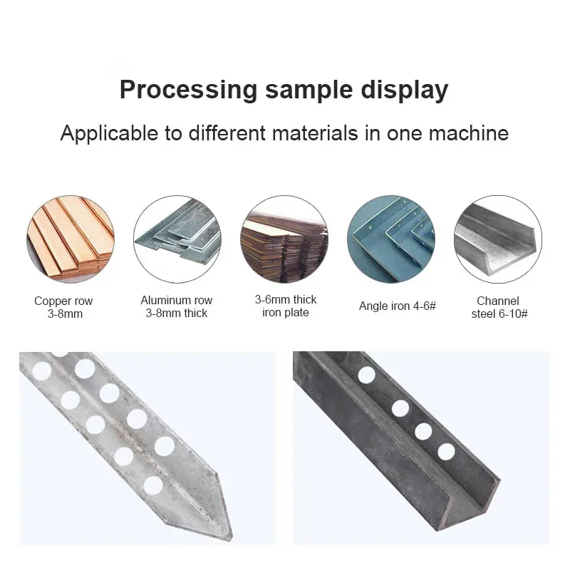 Electric Hydraulic Punching Machine MHP-20 for Angle Iron Cutting Beveling Channel Steel Stainless Steel Photovoltaic Hole Punch