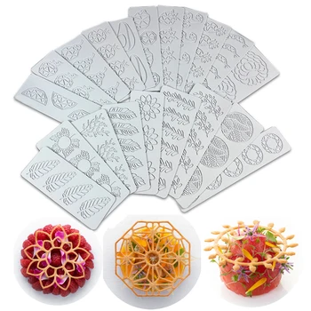 Various Leaves Geometric Flower Silicone Cake Lace Mold Cake Decorating Tool Border…