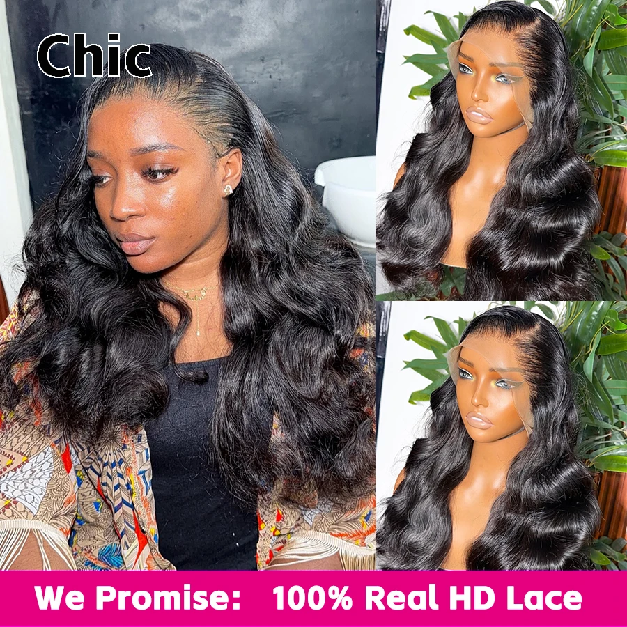 Gd Chic 13X4 13x6 HD Lace Wig 100% Human Hair 32inch Body Wave Glueless 250% 2x6 5x5 6x6 Lace Closure Wig Pre Plucked Melt Skins