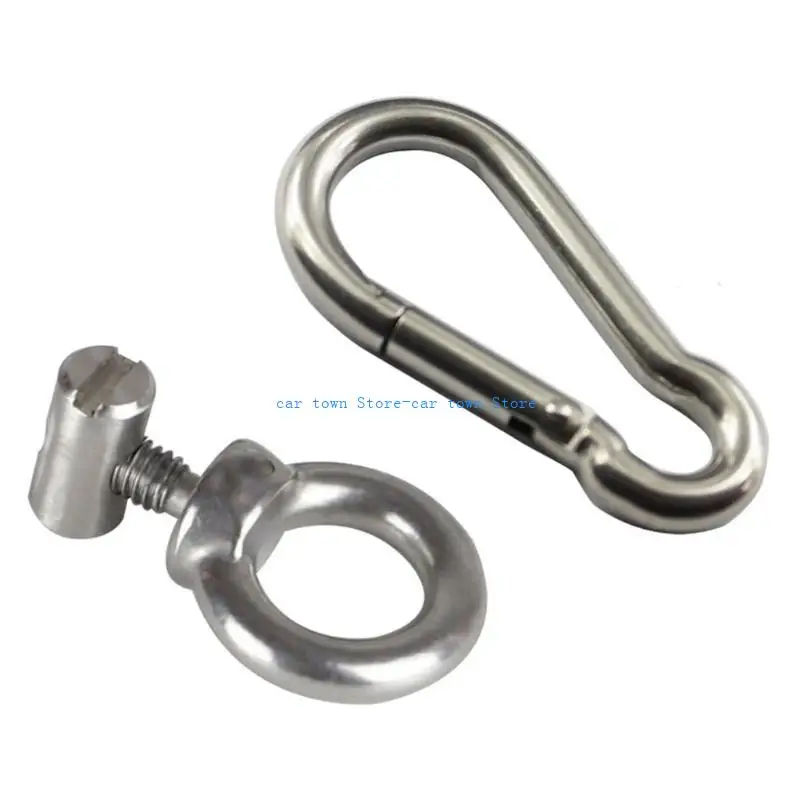 

RXJE 6mm Awning Stoppers Stainless Steel For Boat Campervan Camping Sunshades Awning Stopper Carabiners