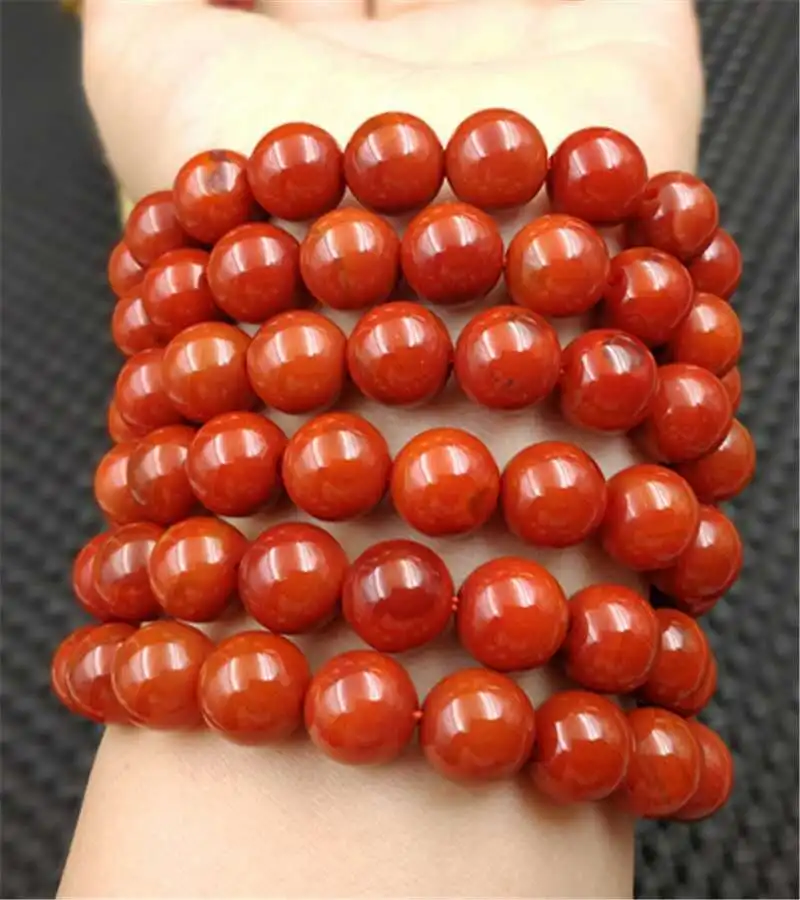 Natural Southern Red Agate agate beads bracelet handcarved jade bangle real jade bracelets natural jade stone for women men