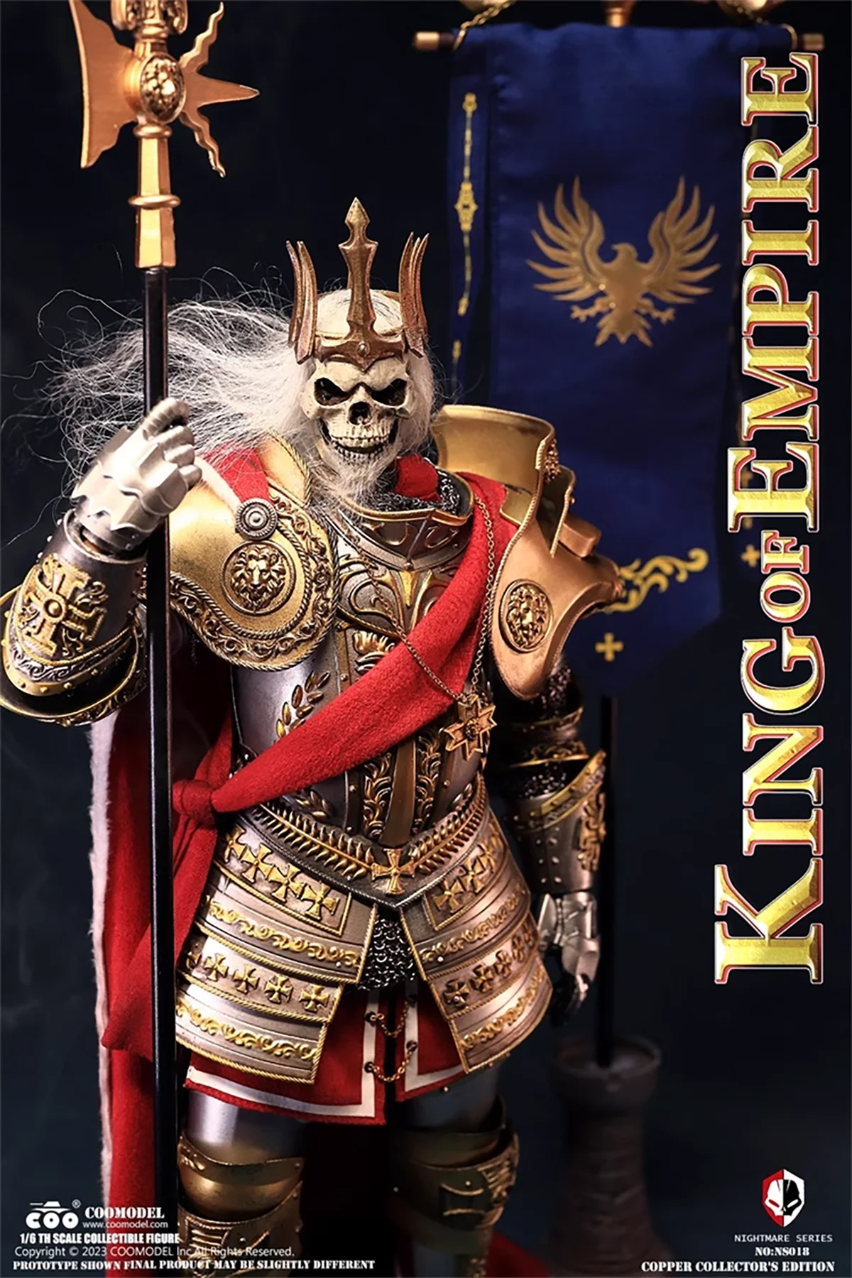 

COOMODEL NS018 1/6 Nightmare Empire King Pure Copper Collector's Edition Action figure model