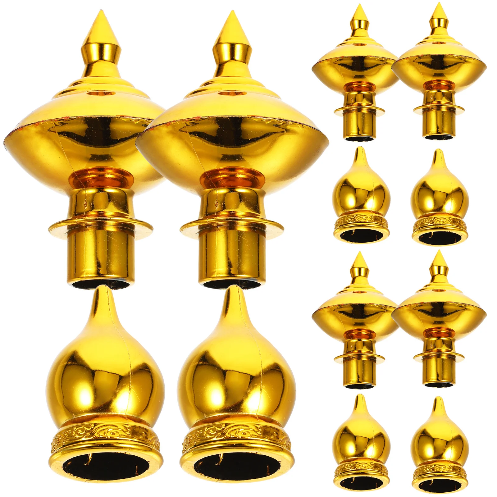 

12Pcs Flagpole Ball Topper Plastic Flag Pole Replacement Parts Weatherproof Flagpole Head Ornament Outdoor Decor