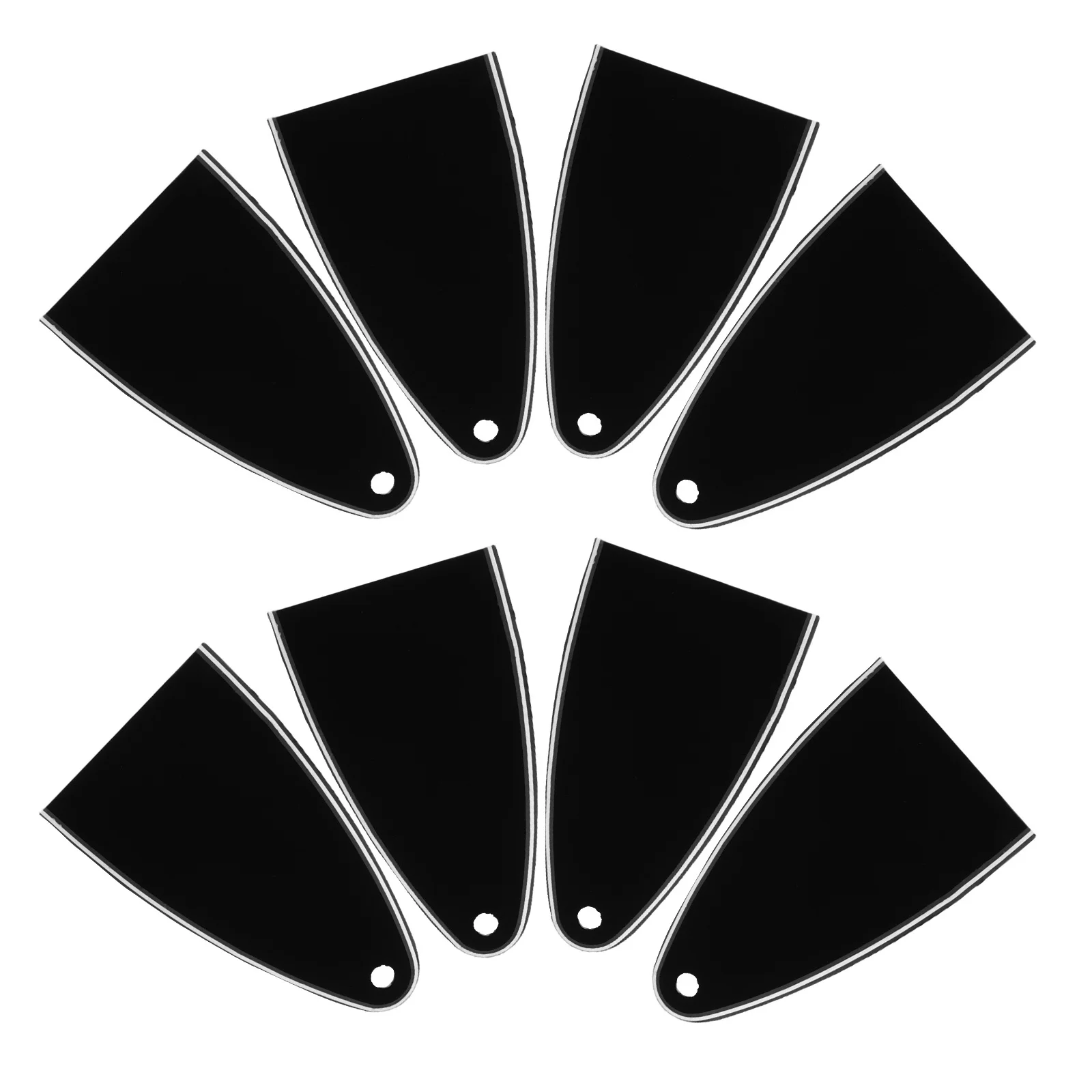 

8Pcs Electric Bass Guitar Neck Plate Rounded Corner High Strength Iron Core Stable Truss Rod Cover Easy Installation Compatible