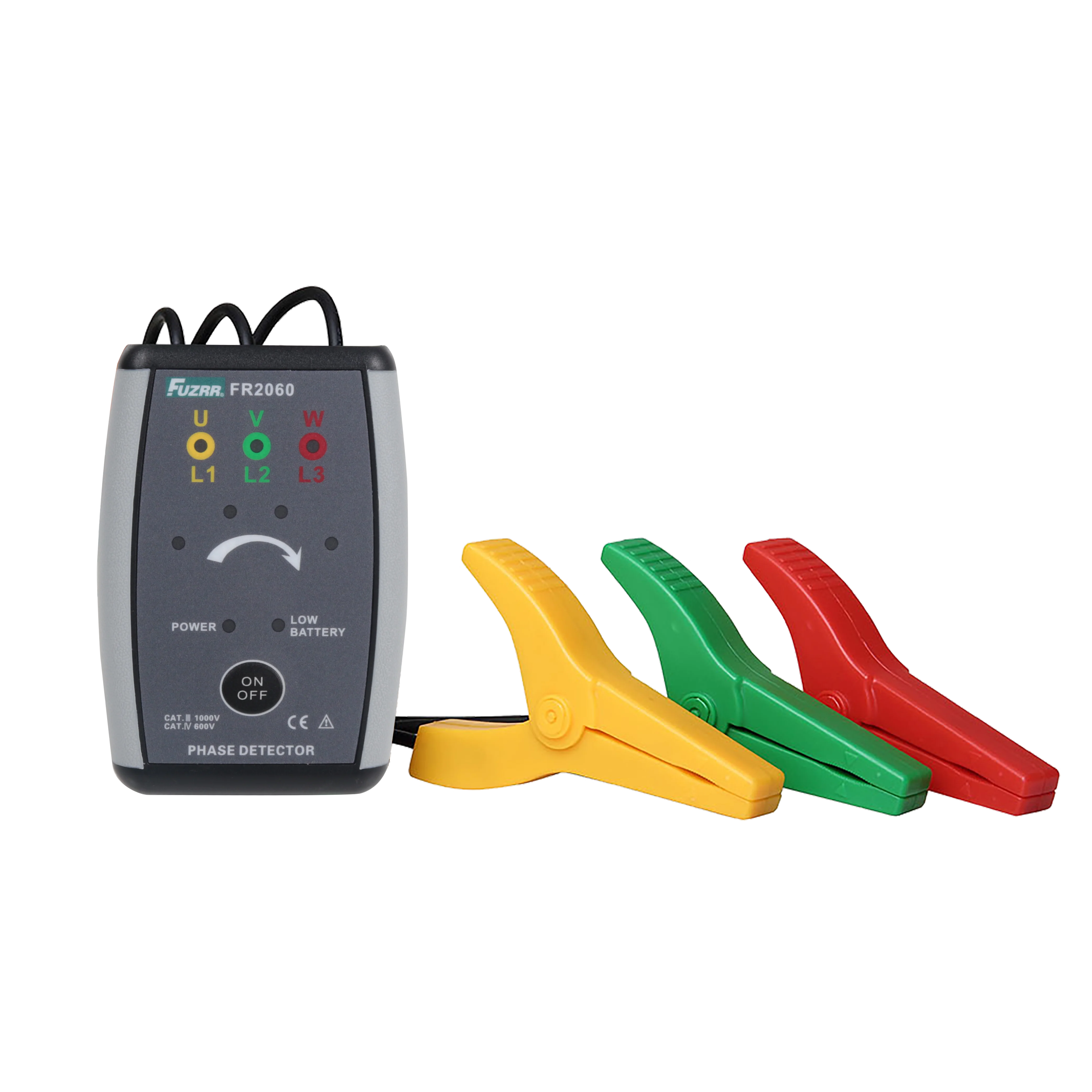 FUZRR Phase Sequence Detector FR2060 Upgraded Non-Touch Phase Rotation Indicate Tester Meter