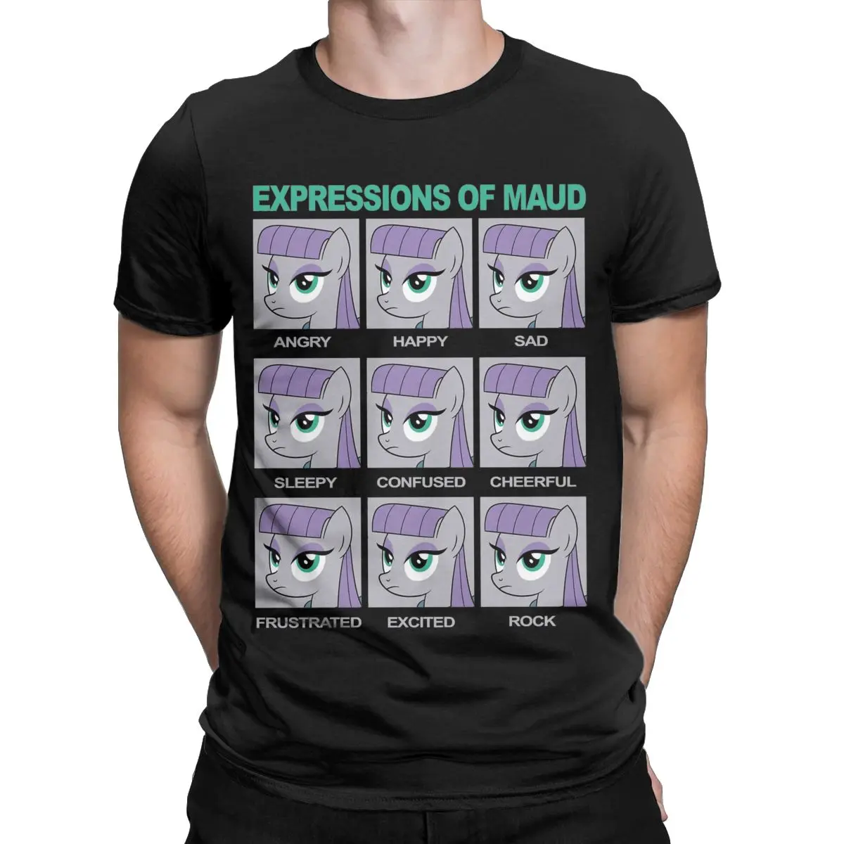 Men T-Shirts Expressions Of Maud Pie Sister Of Pinkie Pie Mlp 100% Cotton Tees Short Sleeve T Shirts O Neck Clothing Gift