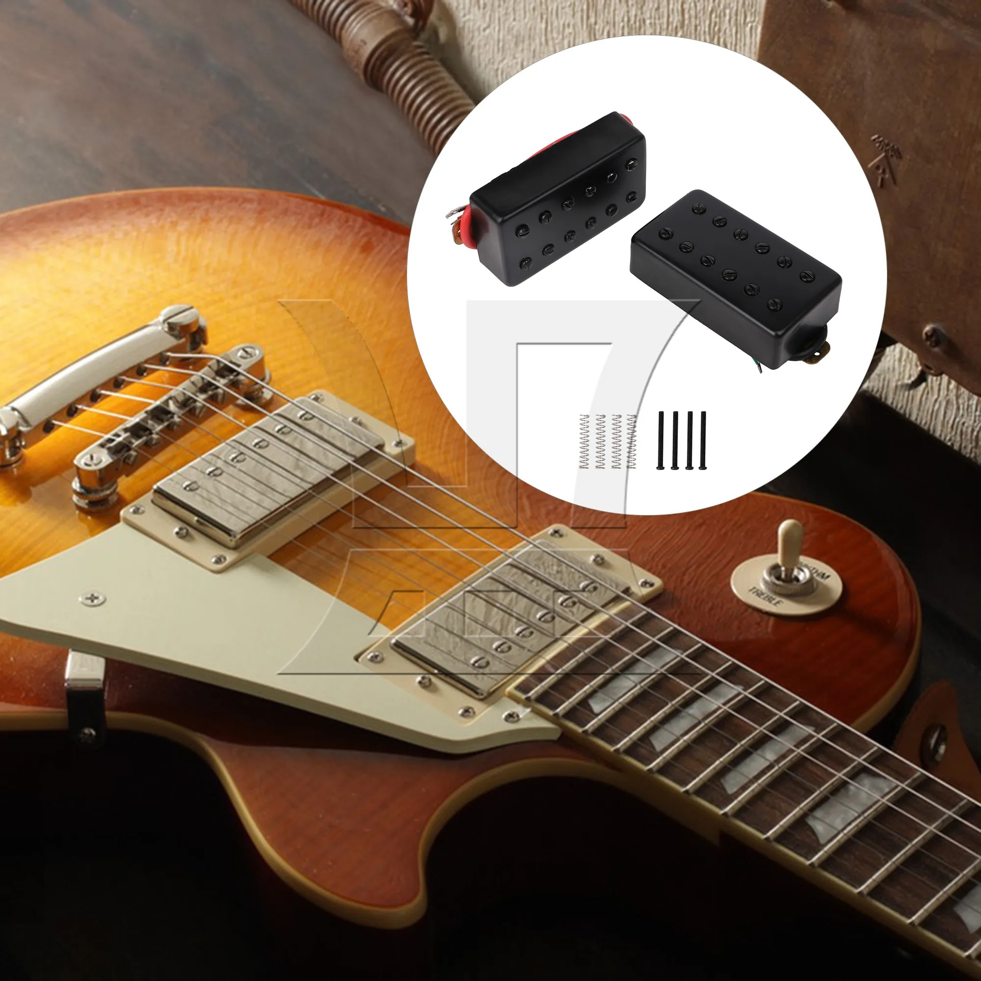 

Набор звукоснимателей Yibuy Black 69x38x19 мм Humbucker N/B для электрогитары