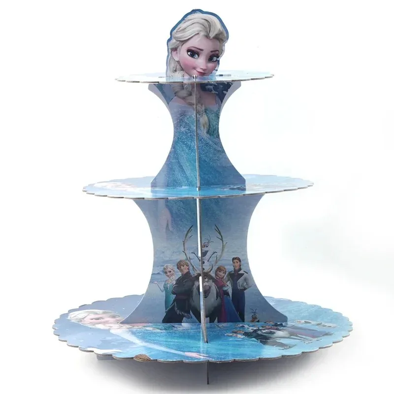 Schneeprinzessin-Themen-Geburtstagsparty-Dekorationen Mädchen Geburtstag Pappteller Becher Tischdecke Geschenktüten Partyzubehör-Set Geschenke