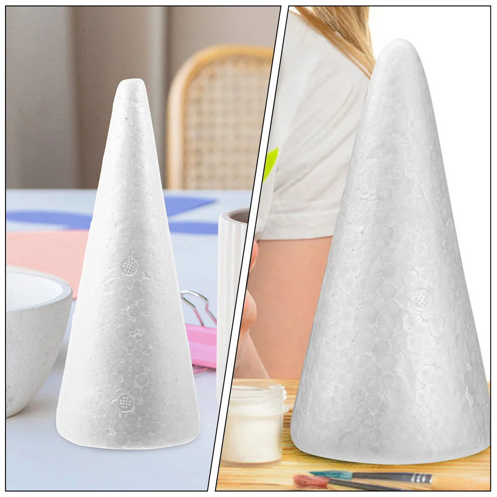 

20Pcs Foam Cone Christmas Tree Blank Unfinished DIY Craft Materials for Kids Teens Xmas Party Decorations Christmas Foam Cone