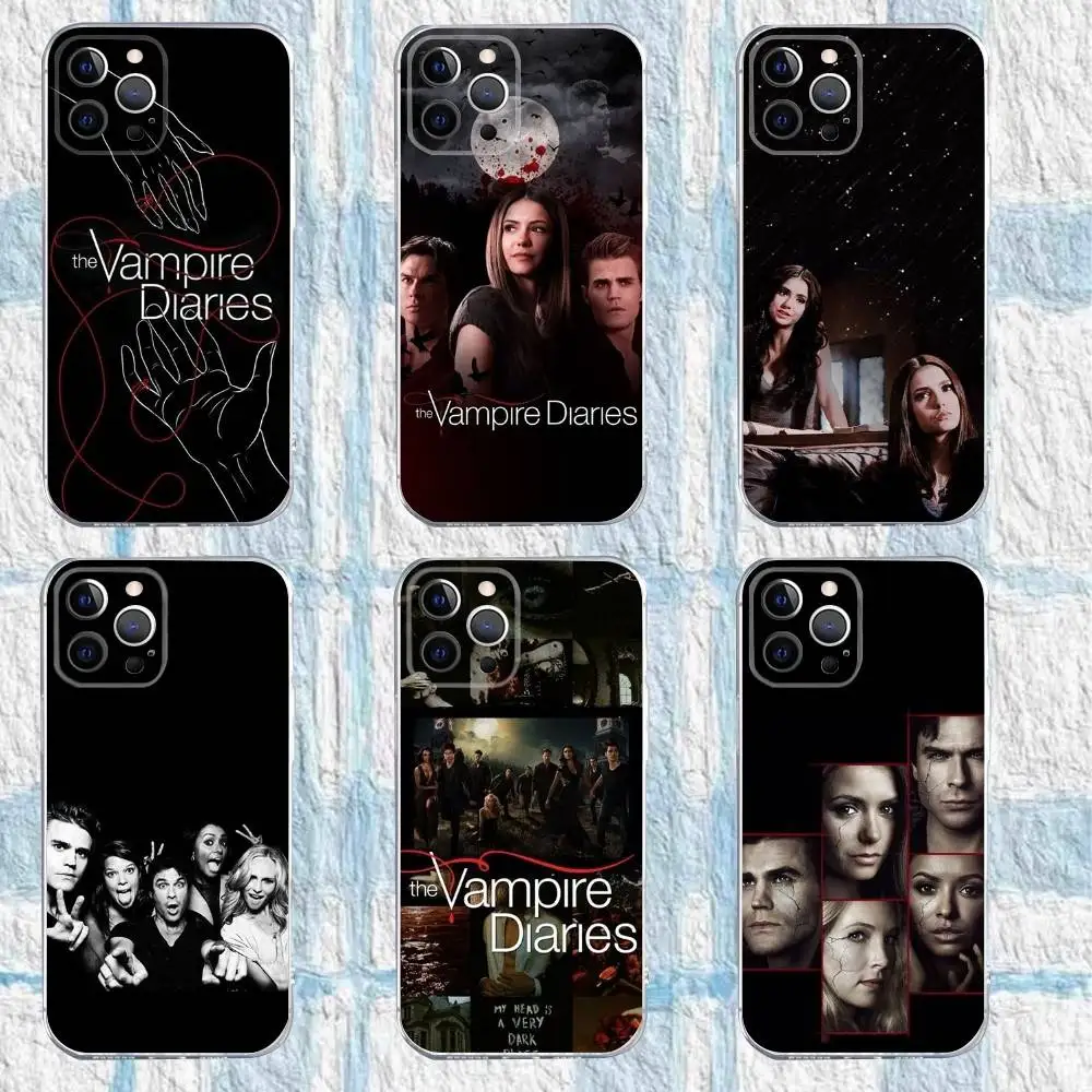 

The V-VampireS D-Diaries Phone Case For iPhone 16,15,14,13,12,11 Pro,Max,Plus,X,XS,XR,SE,Mini Transparent Silicone Soft