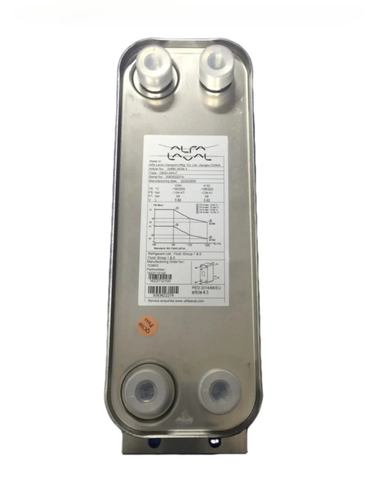 HiOil-Free Air Compressor Oil Cooler Heat Exchanger 1621401403 To 1623712100 For Atlas Copco ZR250 Compressor Parts