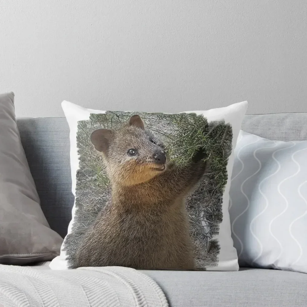 Quokka - smile for the camera Throw Pillow pillow cover luxury luxury sofa pillows pillow