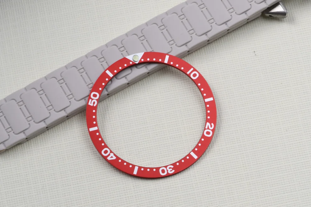 Rote Lünette 31,5-38mm passend für Seiko Mod SKX007 009 Turtle 6105 6309 Taucheruhr für NH35A/36A Uhrwerk Zubehör – Detail 1