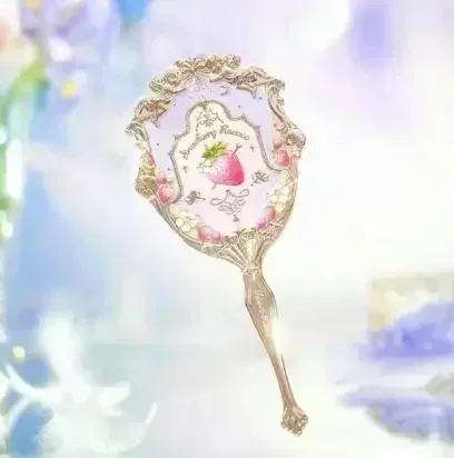 Flower Knows Little Angel Series Hand Holding Mirror 12 Types Exquisite Relief Makeup Tools