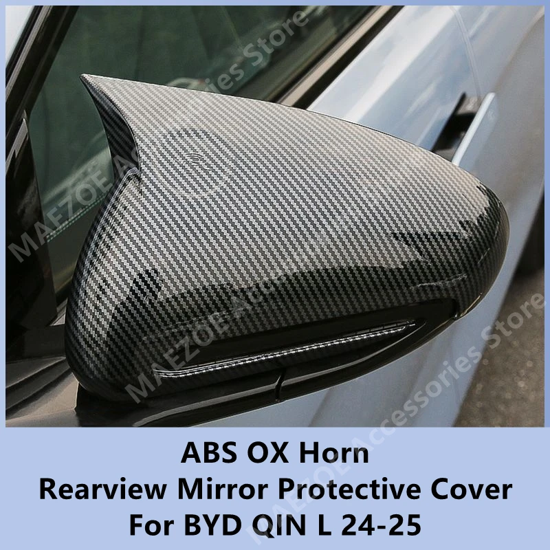 

Для BYD QIN L 24-25 ABS OX Horn Защитная крышка зеркала заднего вида, внешняя модификация автомобиля, защитные аксессуары, ремонт
