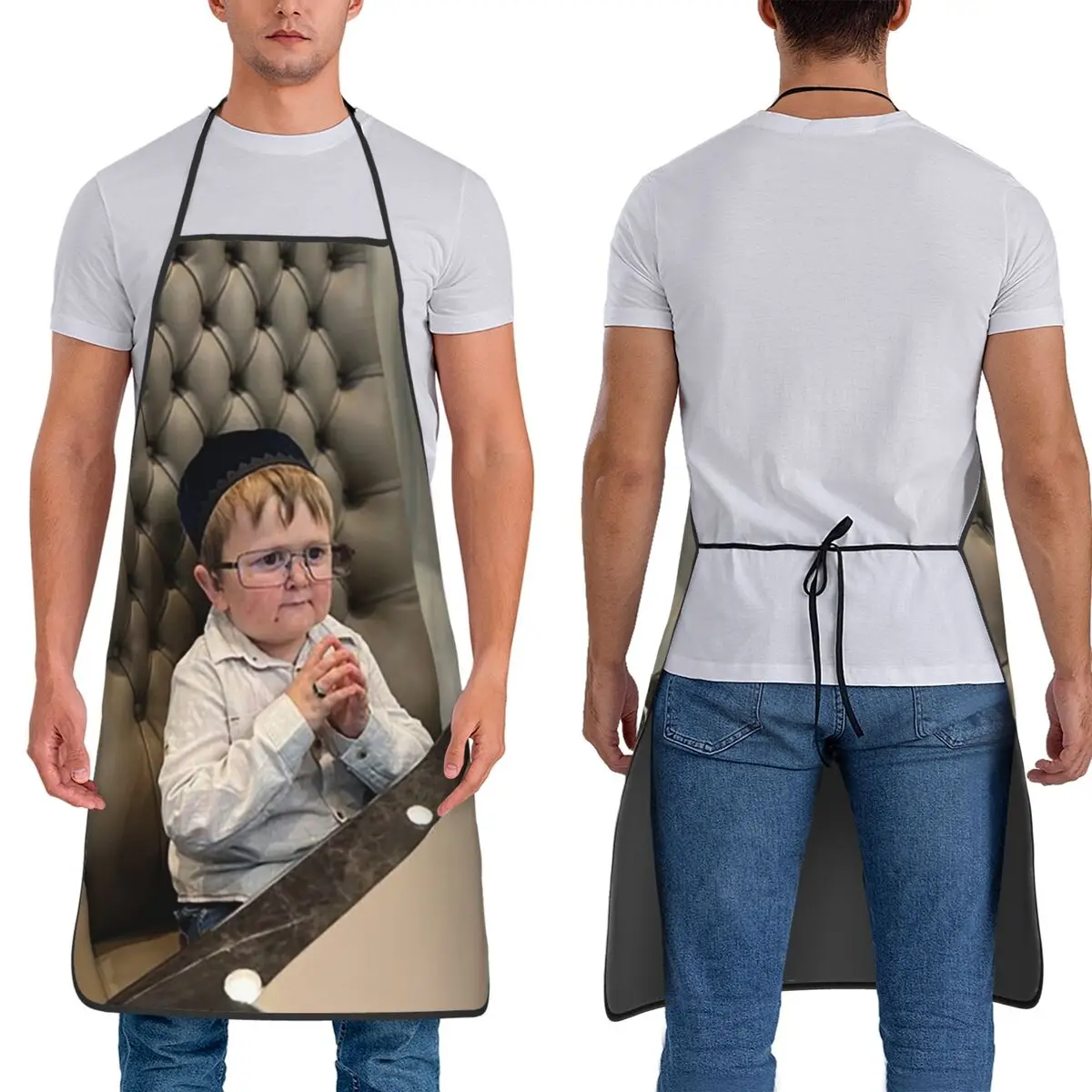 

Hasbulla Cooking Master Funny Apron Chef Baking Tablier Waterproof Bib Kitchen Cleaning Pinafore for Women Men Gardening