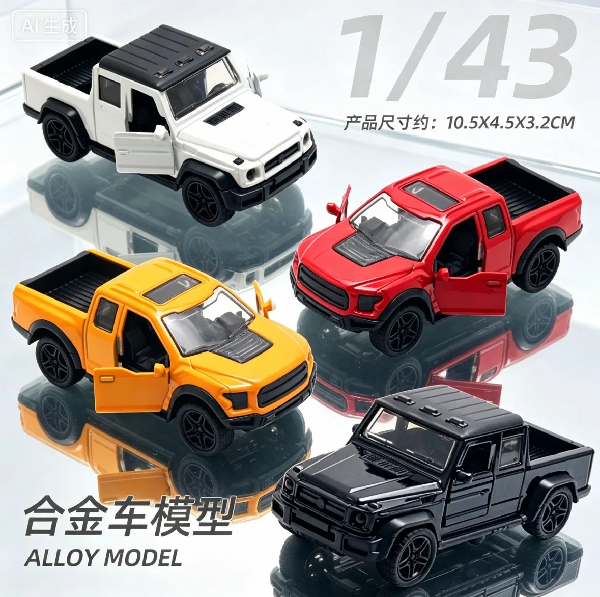 

1:43 Scale Alloy Off Road Mini Car Two Door Opening Pull Back Random Style Premium Collectible Ornament Toy For Kids