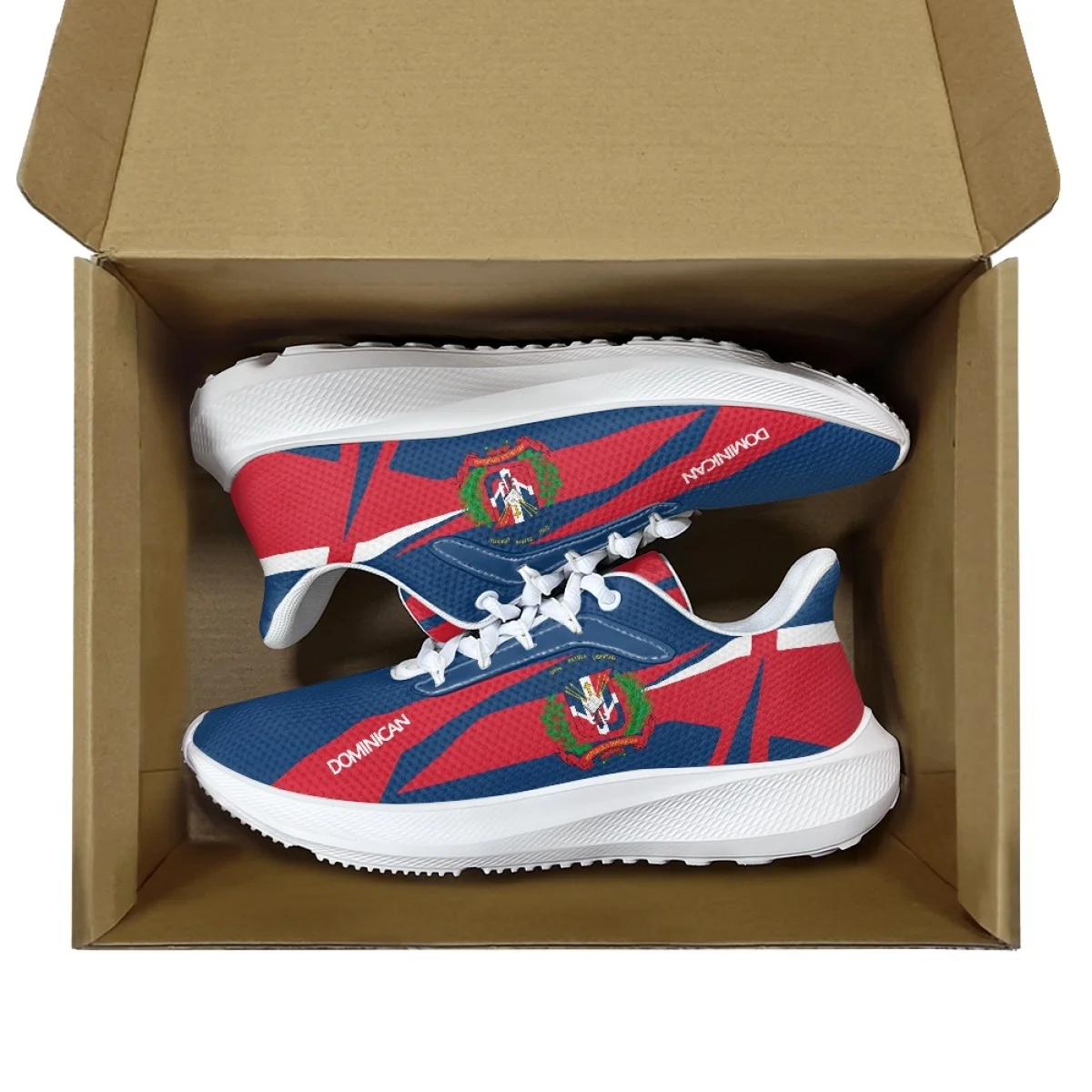 INSTANTARTS 2023 New Running Shoes Dominican Flag Print Shock Absorption Mesh Sneakers Non-Slip Sport Tennis Custom Name Zapatos