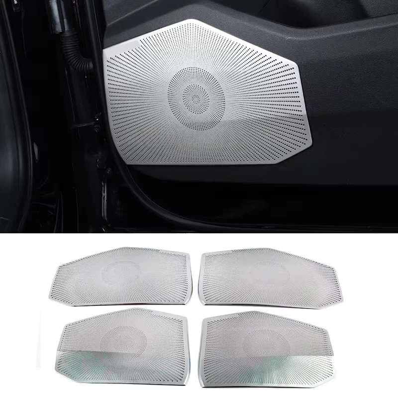 

Для VW Volkswagen Touareg CR7 2017-2019 громкий динамик на дверь автомобиля хромированная крышка динамика отделка рамка наклейка аксессуары для интерьера