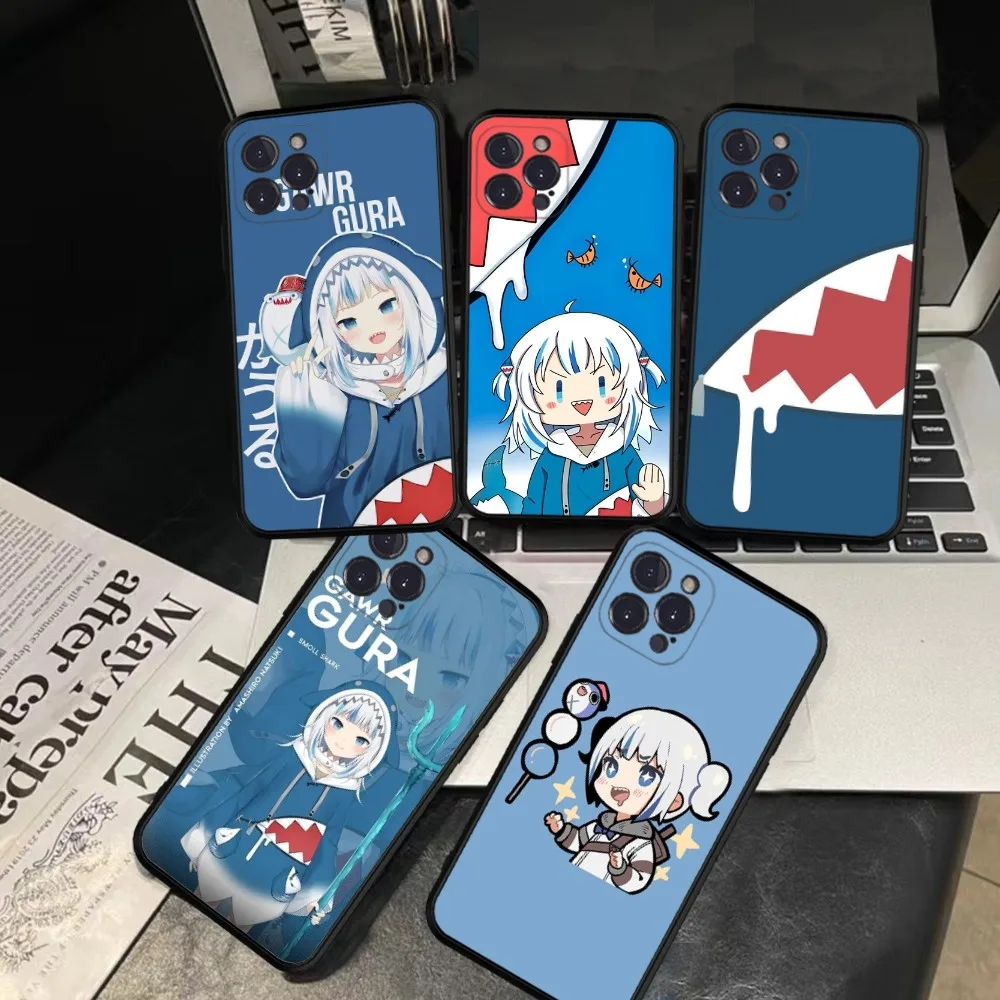 

Hololive Gawr Gura Phone Case Silicone Soft For Iphone 15 14 13 12 11 Pro Mini XS MAX 8 7 6 Plus X XS XR Cover