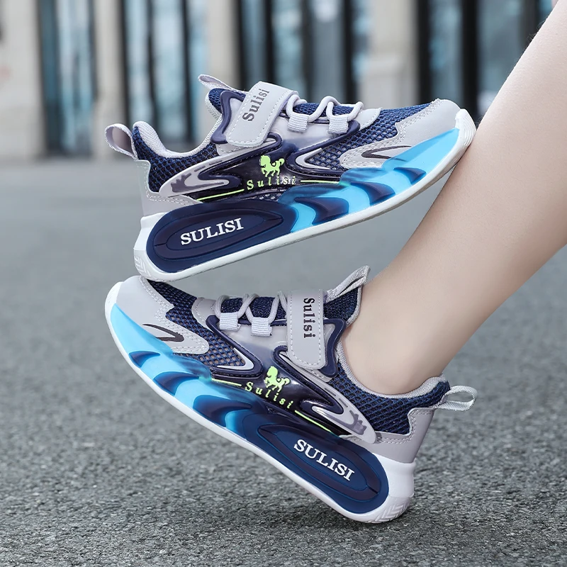 

2025 New Children Sports Shoes Boy Sneaker Black Mesh Summer Breathable Kids Casual Shoes Boy Running Tennis Autumn sports shoes