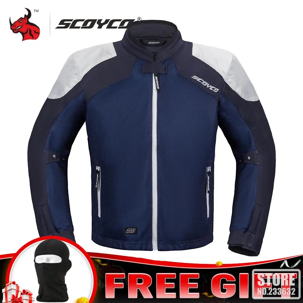 SCOYCO Summer Breathable Motorcycle Jacket CE Certified Back Chest Protection Motorbike Jacket Cool Mesh Coat Flexible Pants