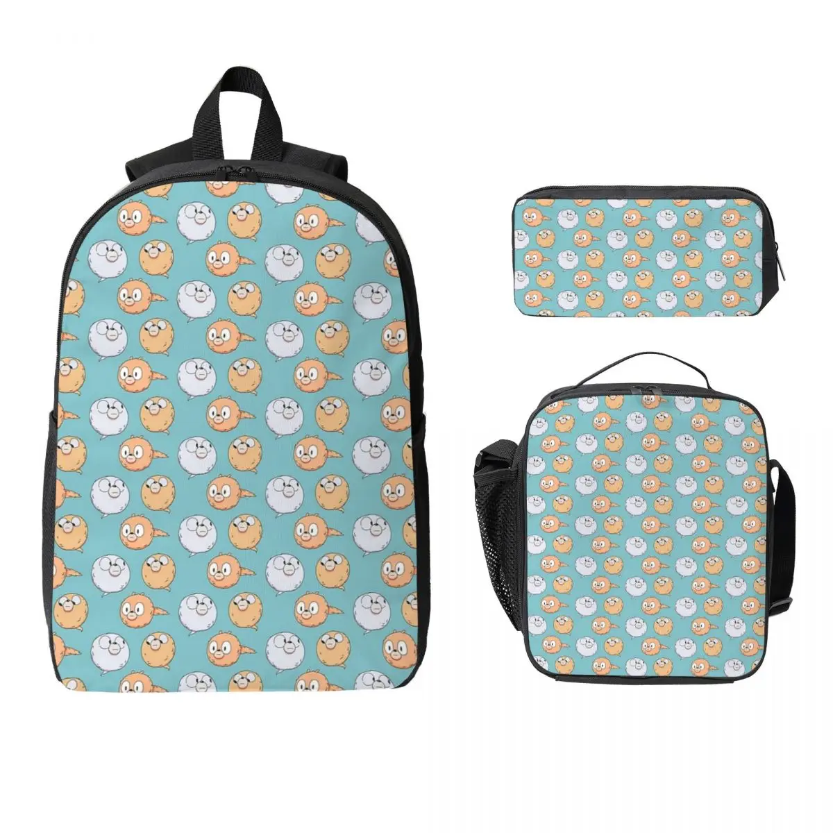 

Woffs Hilda Backpack Student Boys Girls BookBag School Bag Computer Shoulder Bags 3ps Insulated Lunch Bag Pencil Case