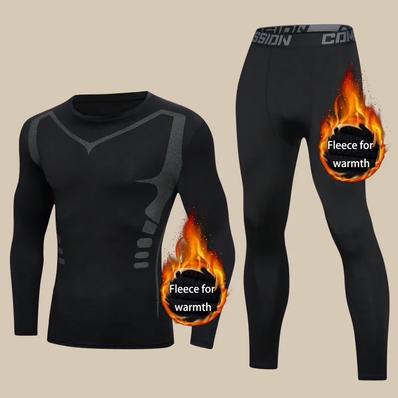 Best-Selling Men's Underwear Thermal Set, Double Warmth for Autumn and Winter, Comfortable for Sports Wear