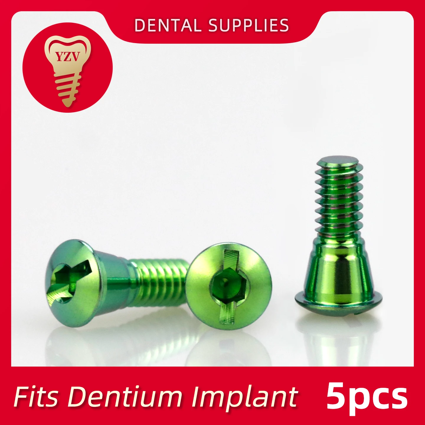 5Pcs Professional Titanium Alloy Cover Screw Compatible with Dentium System Laboratory Restoration Accessories