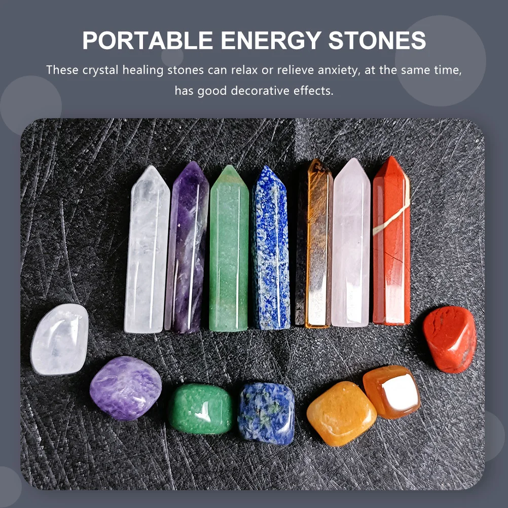 

1Set Chakra Craft Portable Crystal Stones Perfect Birthday New Year Housewarming Present Friends Family Crystal Pillars