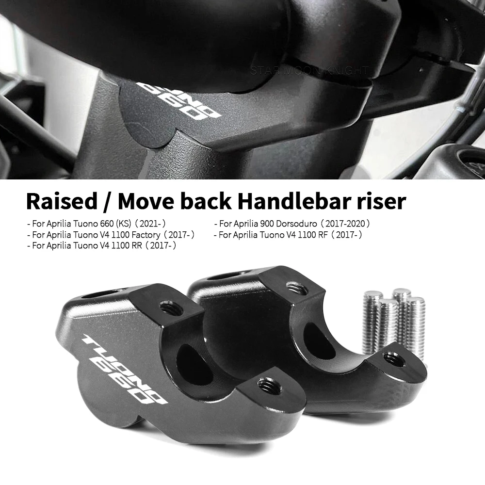 

Motorcycle Handlebar Riser Drag Handle Bar Clamp Extend Adapter For Aprilia Tuono 660 V4 900 Dorsoduro 2017-