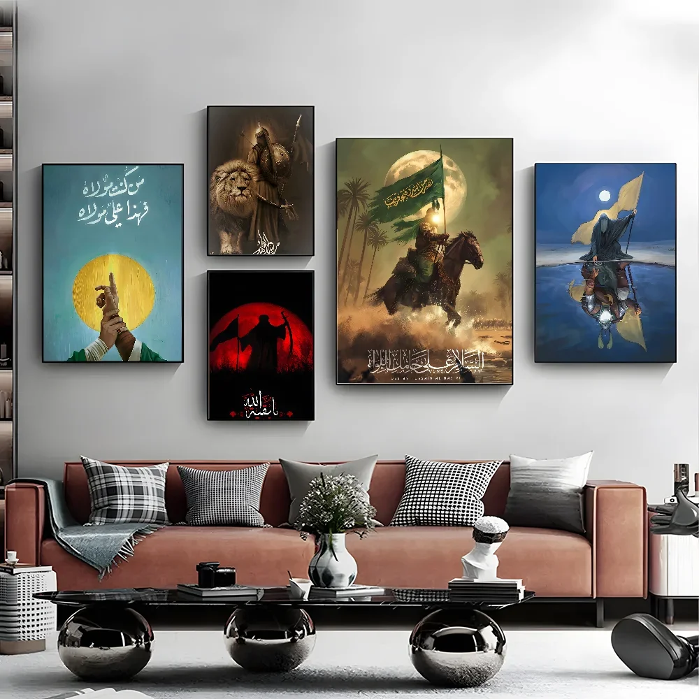 Imam Hussain Shia Ali Poster Canvas Painting Modern Home Living Room Bedroom Bar Aesthetic Decoration Wall Art Gift