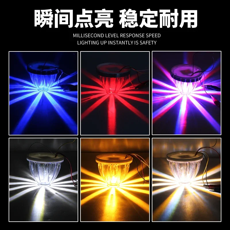 Luz LED de melancia para caminhão, luz marcadora lateral IP67 à prova d'água, lâmpada de sinal de segurança de cor dupla para veículos e navios