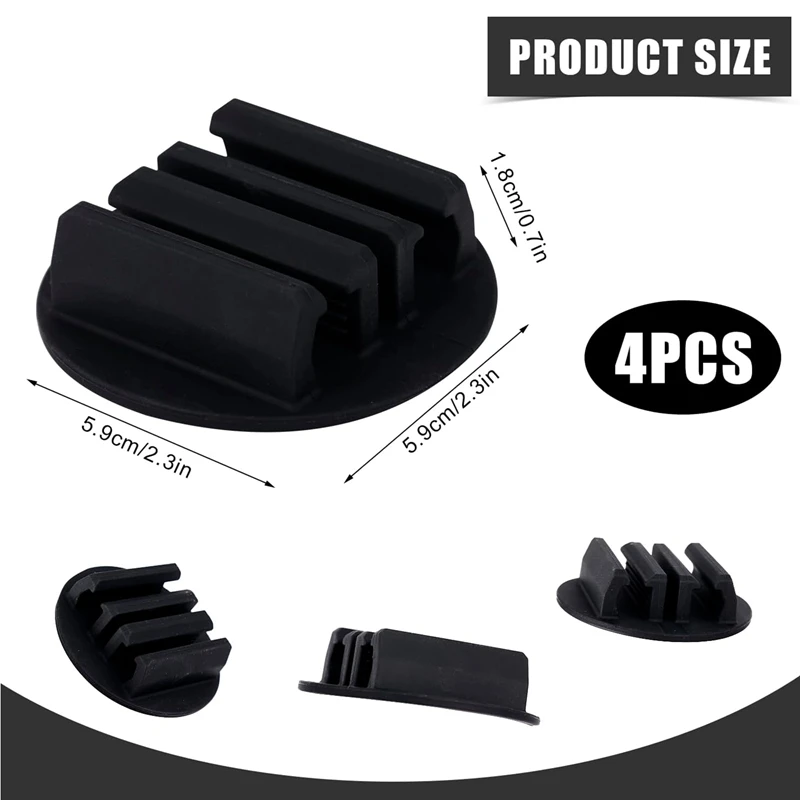 Portalápices de silicona adhesiva de 4 piezas, juego de clips para bolígrafos de Gel de sílice negro para Portapapeles de escritorio y otras superficies planas, portalápices