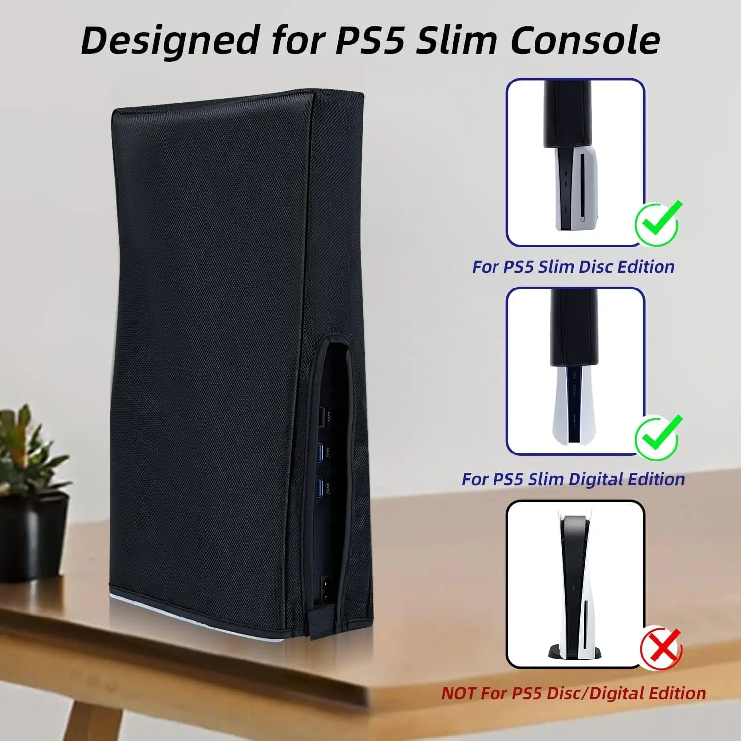 Dust Cover for PS5 Slim Console Precision Cut Protective Case Anti Scratch Cover Sleeve for Playstation 5 Slim Game Accessories