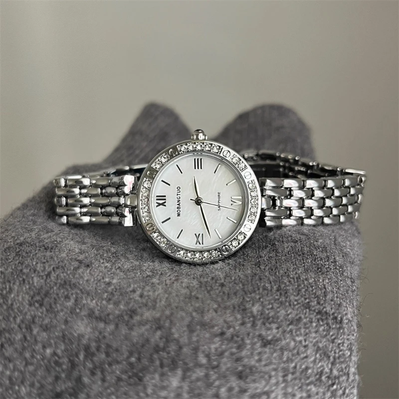 2025 waterproof quartz watch birthday gift niche light luxury fashion classic trend women's watch elegant and simple