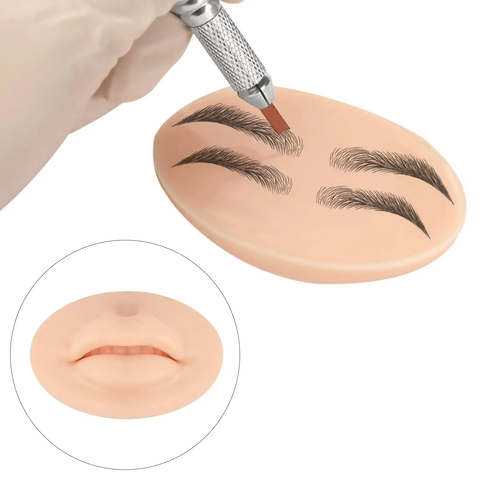 

3D Silicone Practice Skin, Open Mouth Imitation Skinfor Makeup Artists Supplies