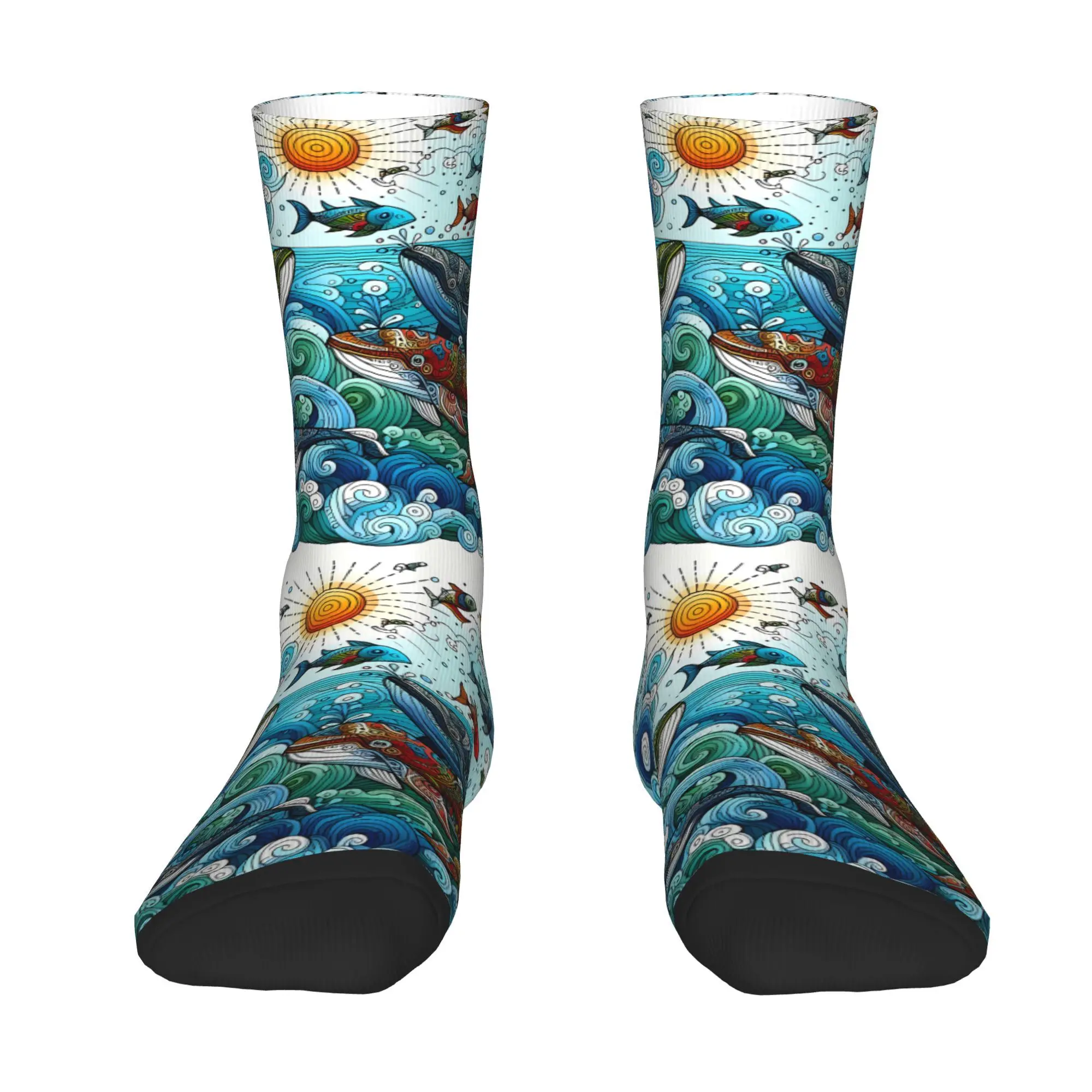 Kaus Kaki Keren Tari Paus Pria Bermotif Poliester