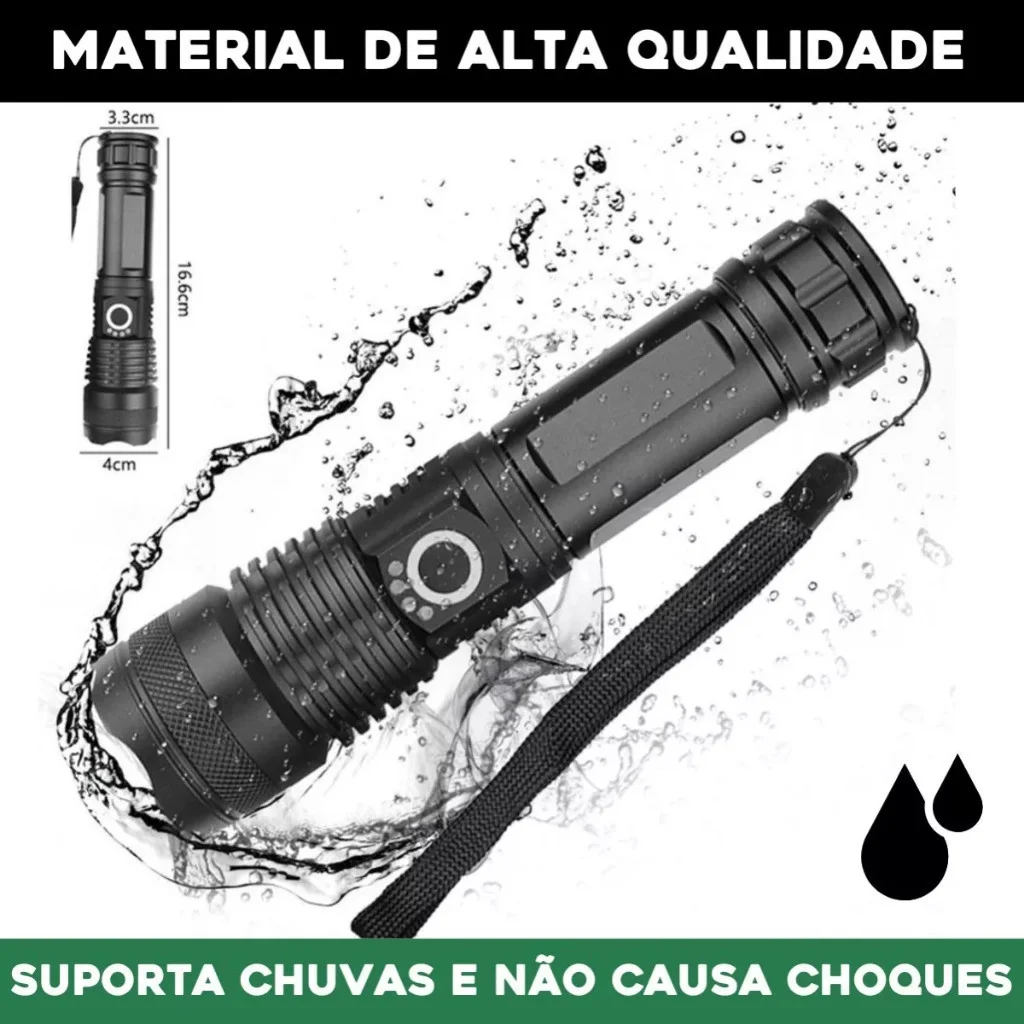 T9 P50 Ultra Potent Tactical Flashlight: The Most Powerful Available Perfect for Rural Areas Rural Properties, Campings