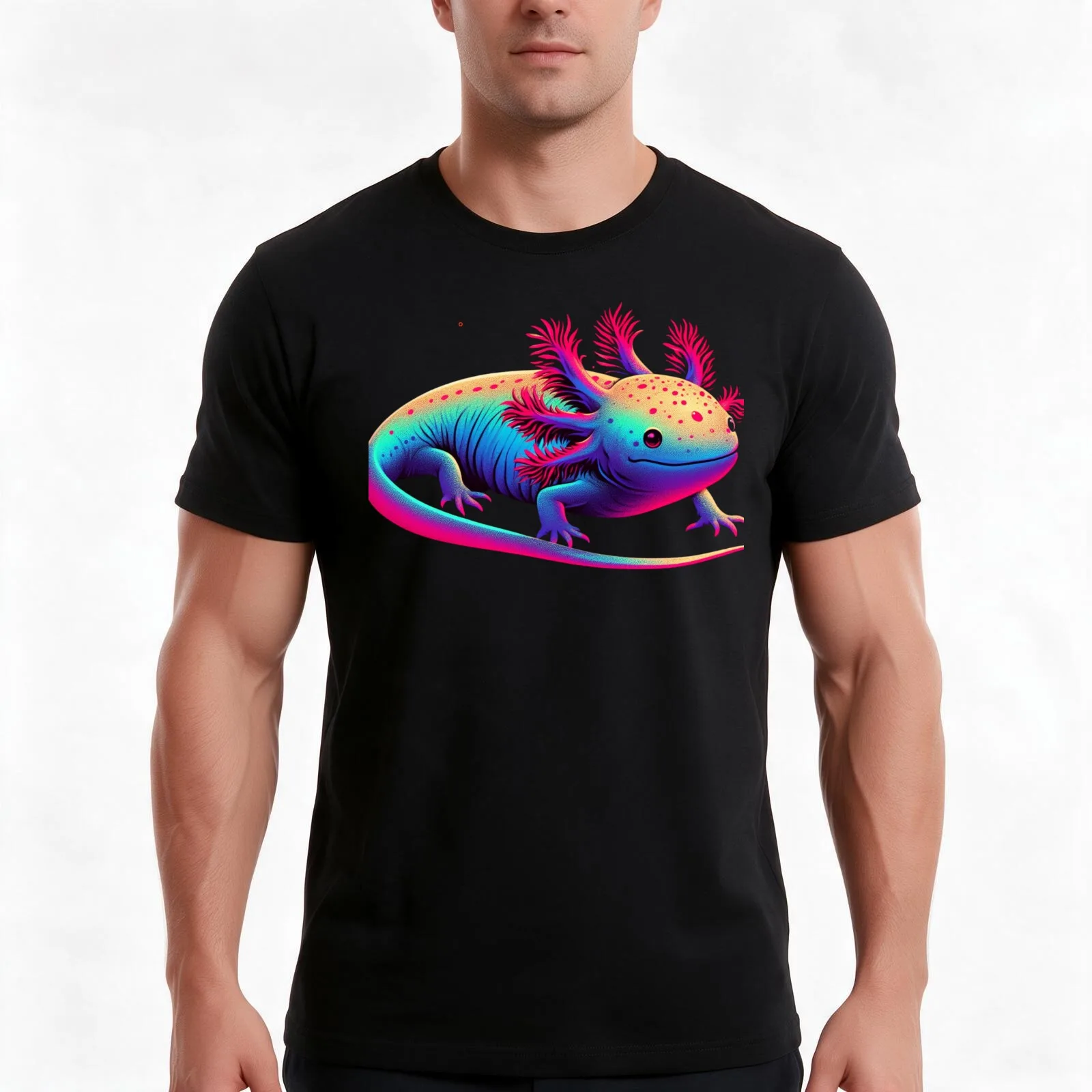 Adorable Axolotl - Salamander aka Walking Fish T-Shirt Summer Casual Cotton Tee Oversized Streetwear Tops Unisex Men Women
