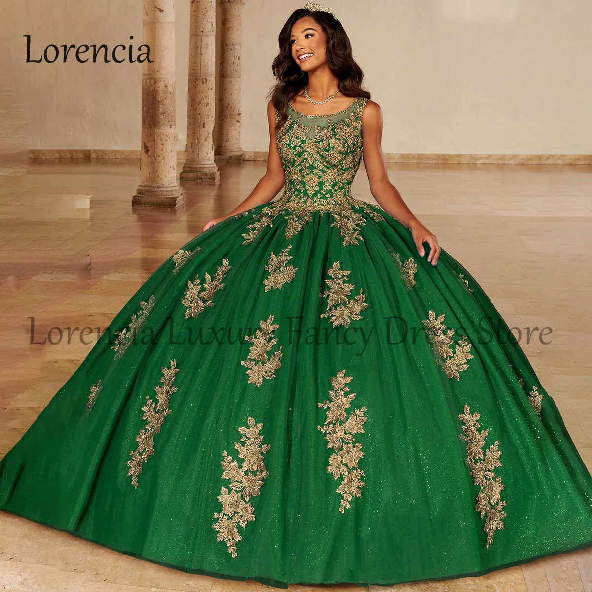 Vestido De quinceañera verde De lujo, apliques mejicanos, flores 3D, sin mangas, espalda abierta, Vestidos De baile con capa, corsé, XV Anos