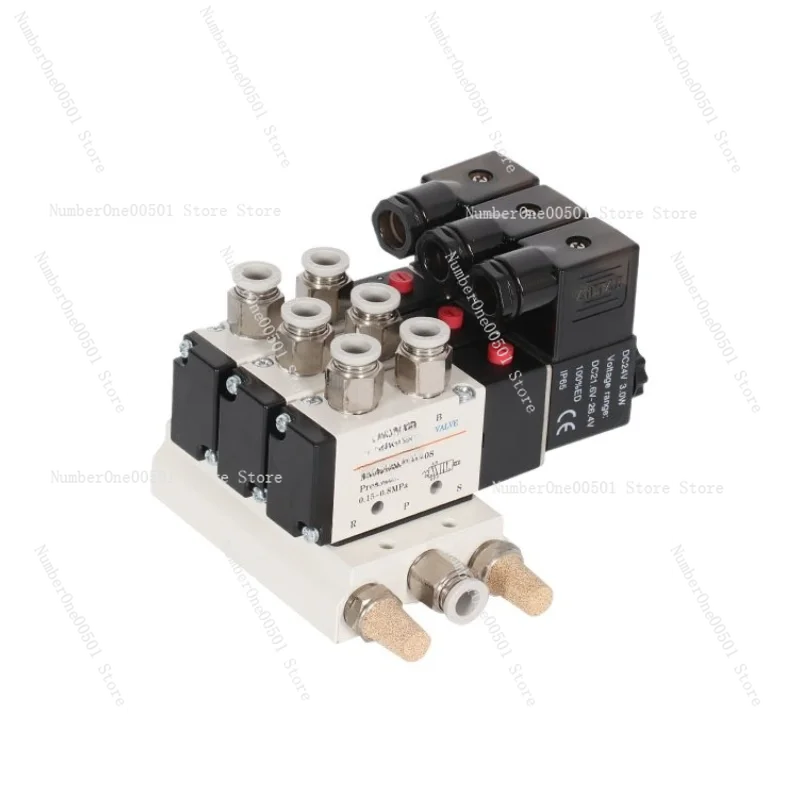 

Solenoid valve group 4V210-08 pneumatic solenoid group control 220V valve island DC24V