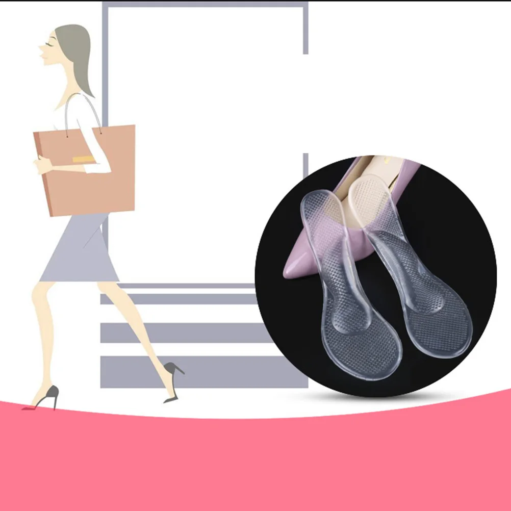 

Women High Heels Gel Shoe Insoles Silicone Gel Soft Arch Support Cushions Pain Relief Anti Slip Pads Foot Massage Insole