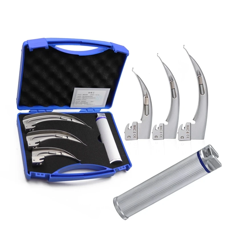 Adult Anesthesia Laringoscopio Oral Mirror LED Tracheal Intubation Stainless Steel Direct Laryngoscope Throat Detection Tool